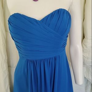 Blue Strapless Dress Prom/Wedding